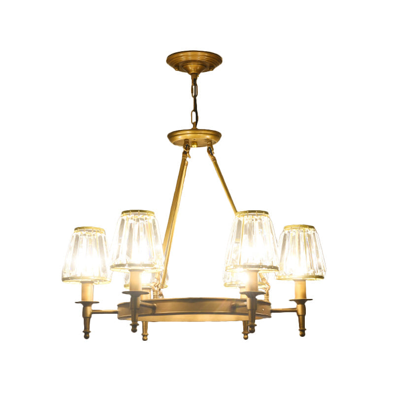 Adrienne Faceted Crystal Conic Chandelier