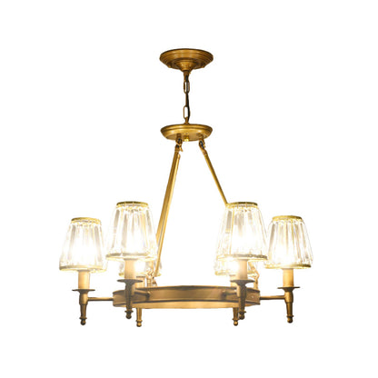 Adrienne Faceted Crystal Conic Chandelier