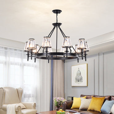 Adrienne Faceted Crystal Conic Chandelier