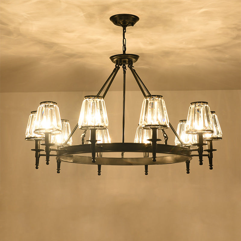 Adrienne Faceted Crystal Conic Chandelier
