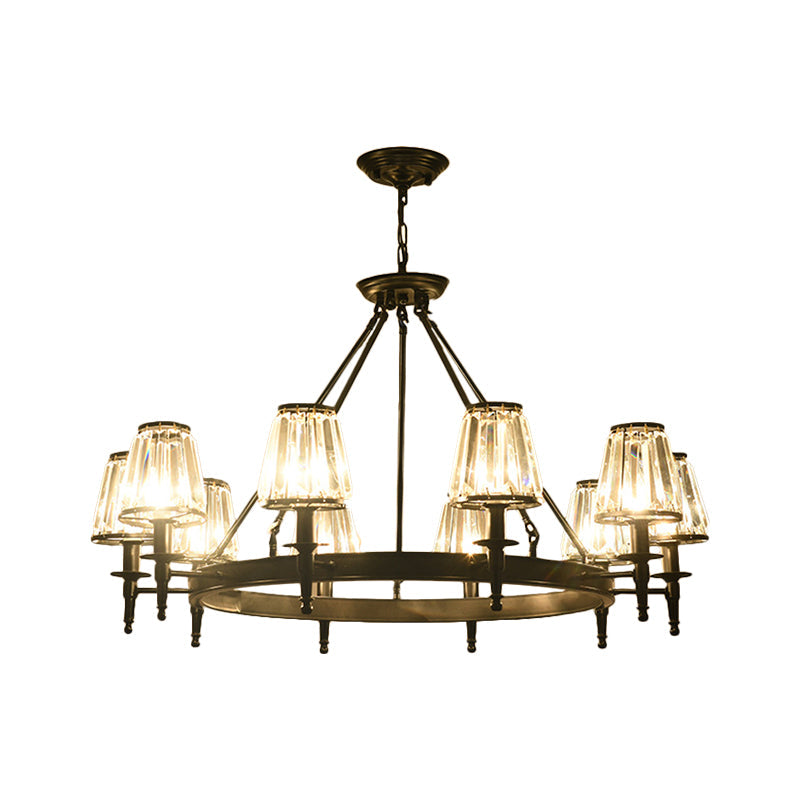 Adrienne Faceted Crystal Conic Chandelier
