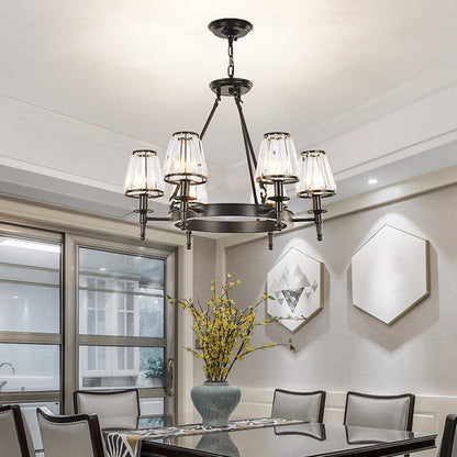 Adrienne Faceted Crystal Conic Chandelier