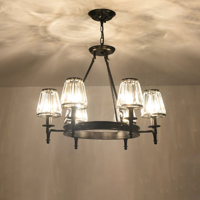 Adrienne Faceted Crystal Conic Chandelier