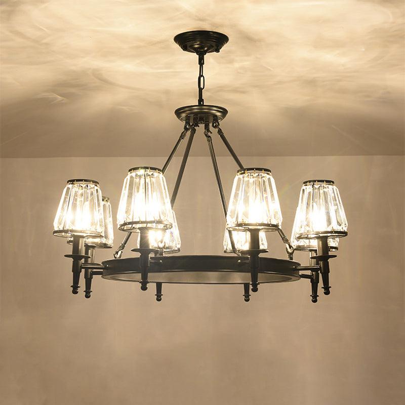 Adrienne Faceted Crystal Conic Chandelier