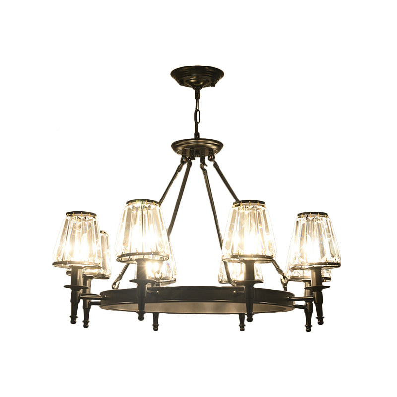 Adrienne Faceted Crystal Conic Chandelier