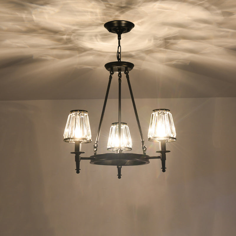 Adrienne Faceted Crystal Conic Chandelier