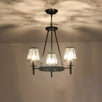 Adrienne Faceted Crystal Conic Chandelier