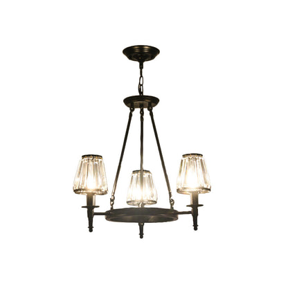 Adrienne Faceted Crystal Conic Chandelier