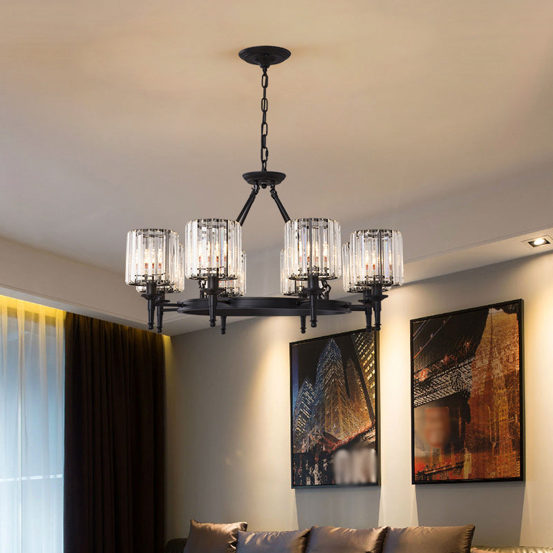 Aurélien Beveled Crystal Cylinder Chandelier