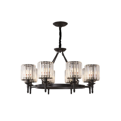 Aurélien Beveled Crystal Cylinder Chandelier