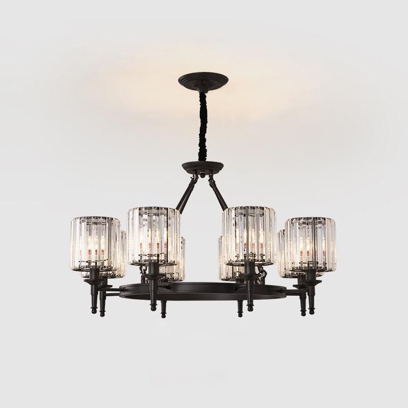 Aurélien Beveled Crystal Cylinder Chandelier