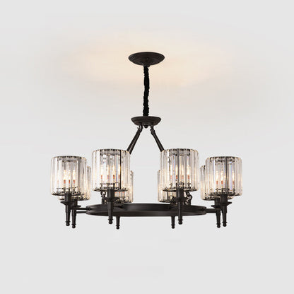 Aurélien Beveled Crystal Cylinder Chandelier