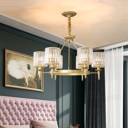 Aurélien Beveled Crystal Cylinder Chandelier