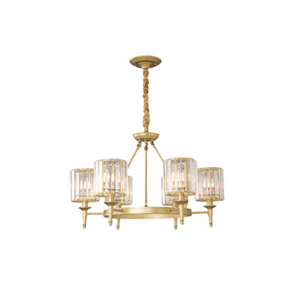 Aurélien Beveled Crystal Cylinder Chandelier