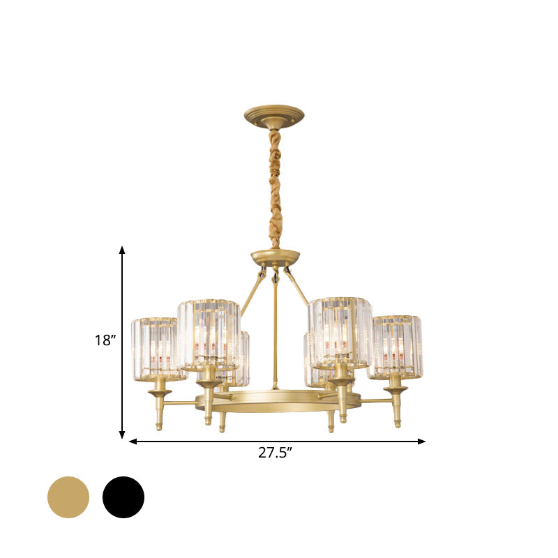 Aurélien Beveled Crystal Cylinder Chandelier