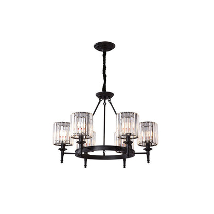 Aurélien Beveled Crystal Cylinder Chandelier