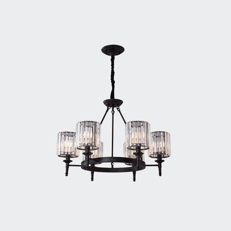 Aurélien Beveled Crystal Cylinder Chandelier