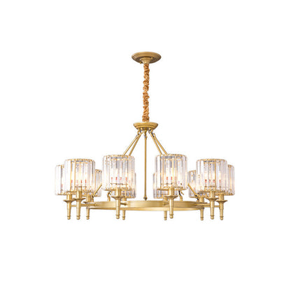 Aurélien Beveled Crystal Cylinder Chandelier