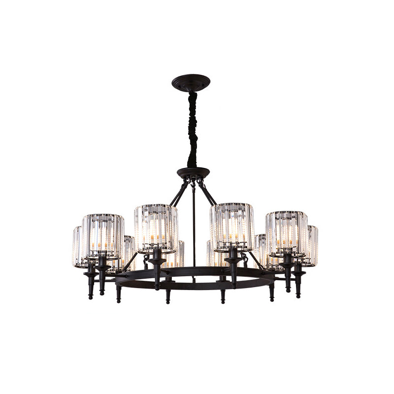 Aurélien Beveled Crystal Cylinder Chandelier