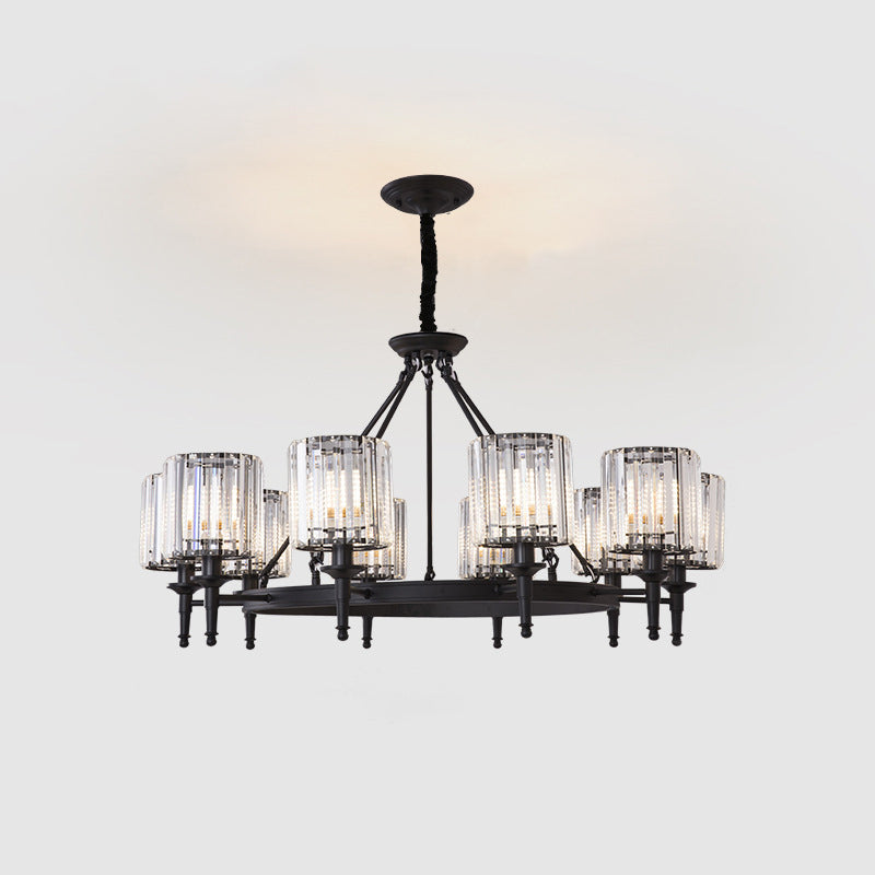 Aurélien Beveled Crystal Cylinder Chandelier