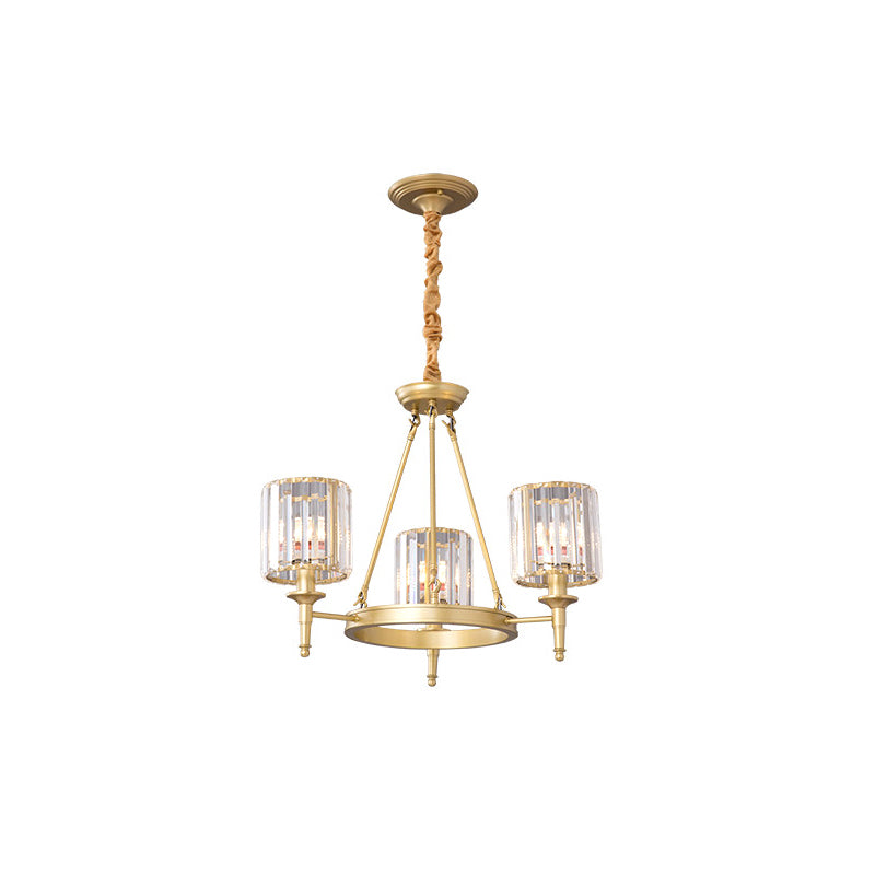 Aurélien Beveled Crystal Cylinder Chandelier