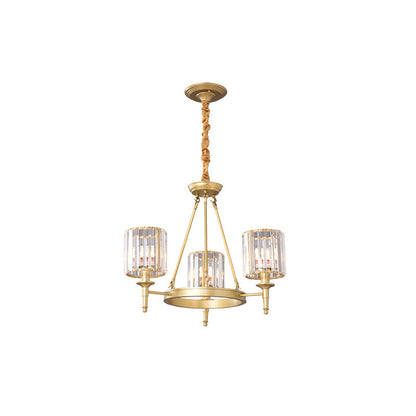 Aurélien Beveled Crystal Cylinder Chandelier