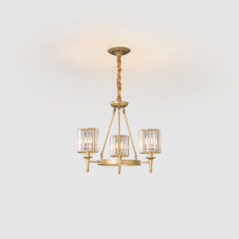 Aurélien Beveled Crystal Cylinder Chandelier