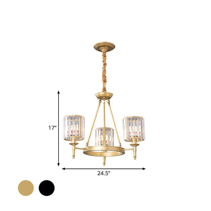 Aurélien Beveled Crystal Cylinder Chandelier