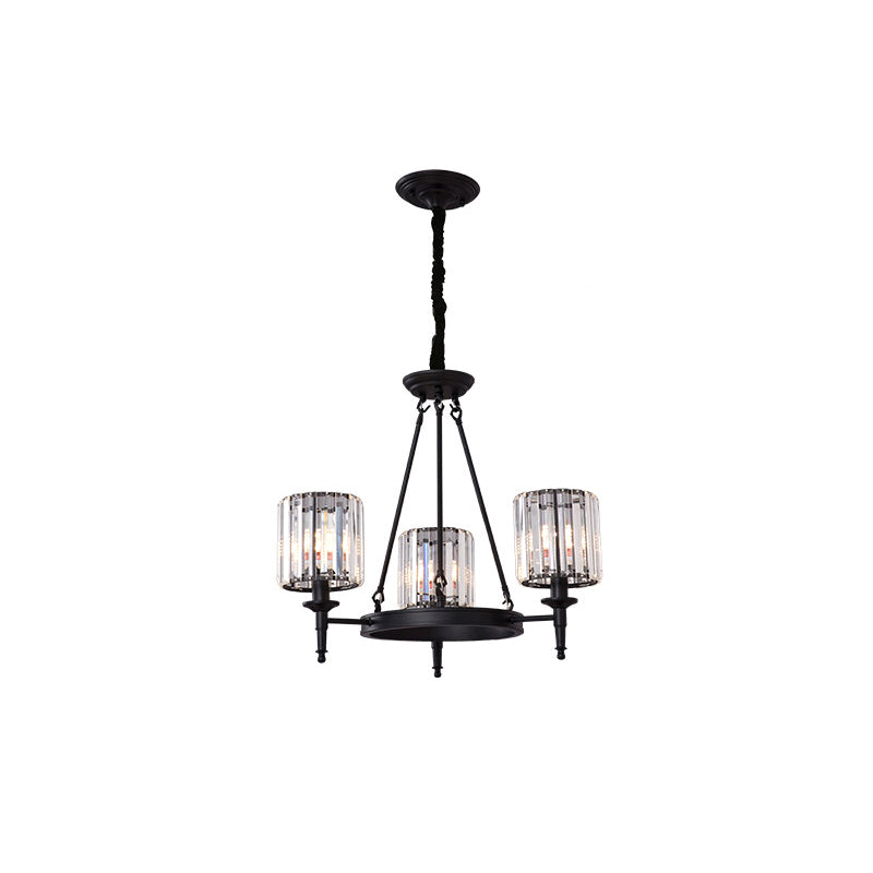 Aurélien Beveled Crystal Cylinder Chandelier