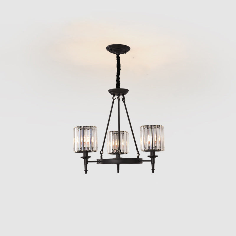 Aurélien Beveled Crystal Cylinder Chandelier