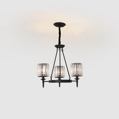 Aurélien Beveled Crystal Cylinder Chandelier