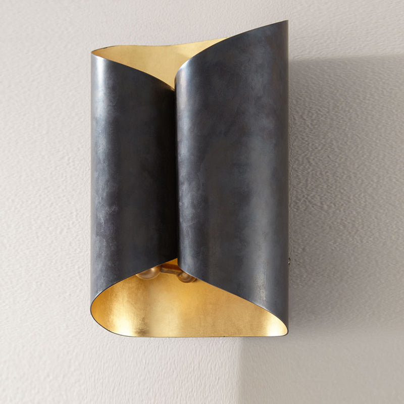 Solène Twisted Metal Dual Light Wall Sconce