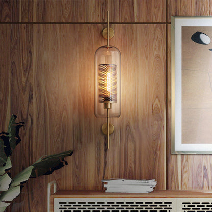 Elodie Pill Capsule Wall Lamp Clear Glass