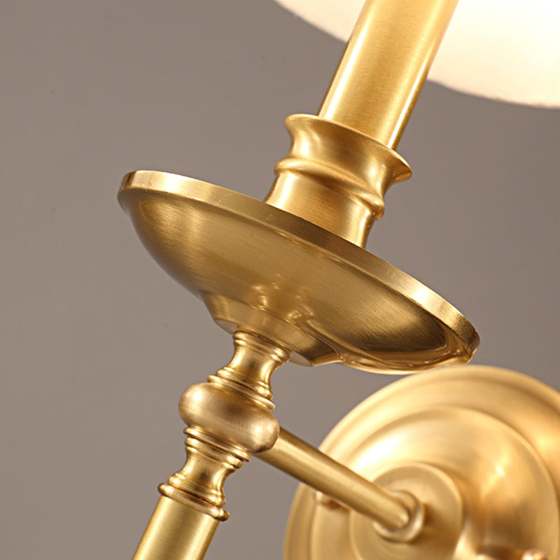 Geneviève Candlestick Fabric Wall Lamp Gold Vintage