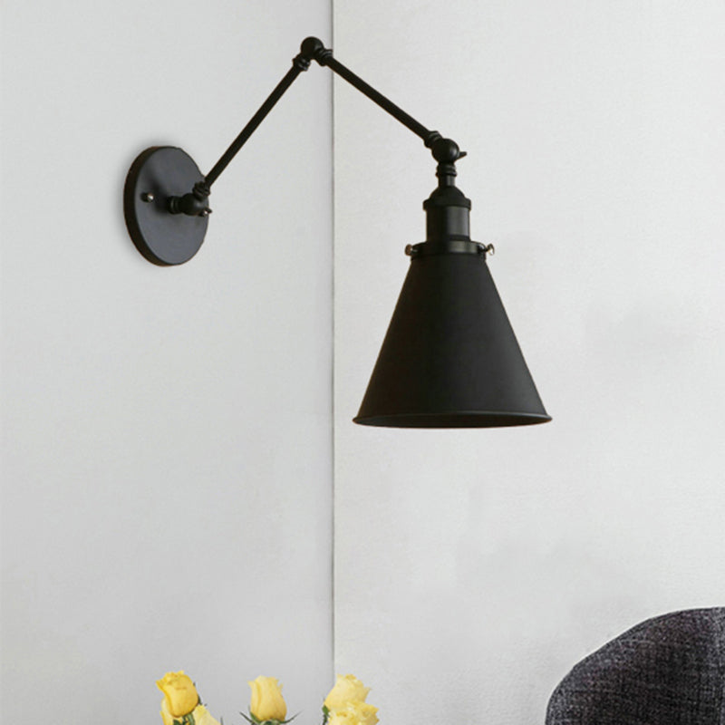 Clémence Farmhouse Cone Swing Arm Wall Sconce