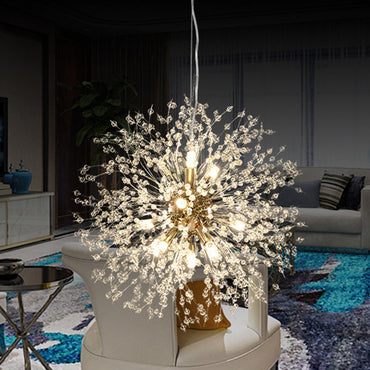 Sophie Crystal Orb Dandelion Chandelier for Living Room