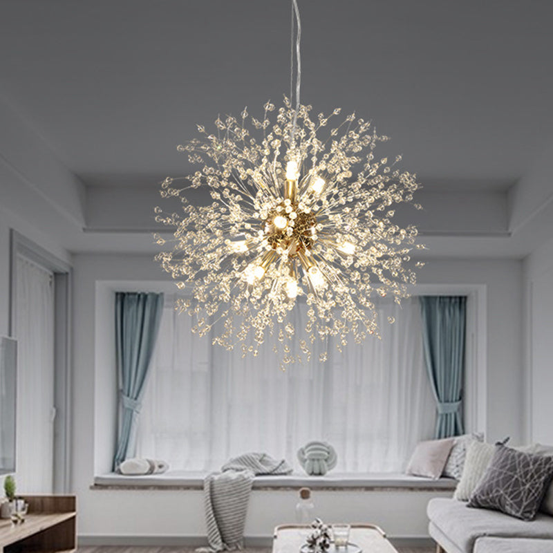 Sophie Crystal Orb Dandelion Chandelier for Living Room