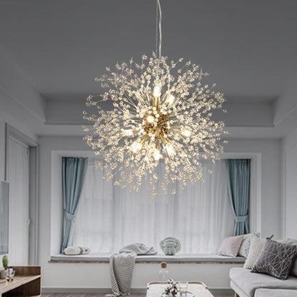 Sophie Crystal Orb Dandelion Chandelier for Living Room
