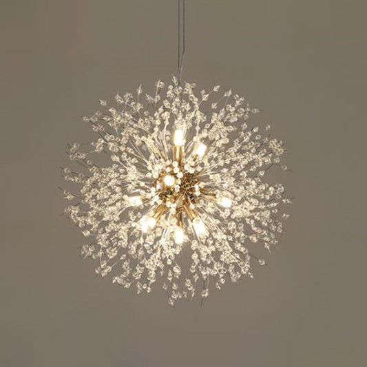 Sophie Crystal Orb Dandelion Chandelier for Living Room