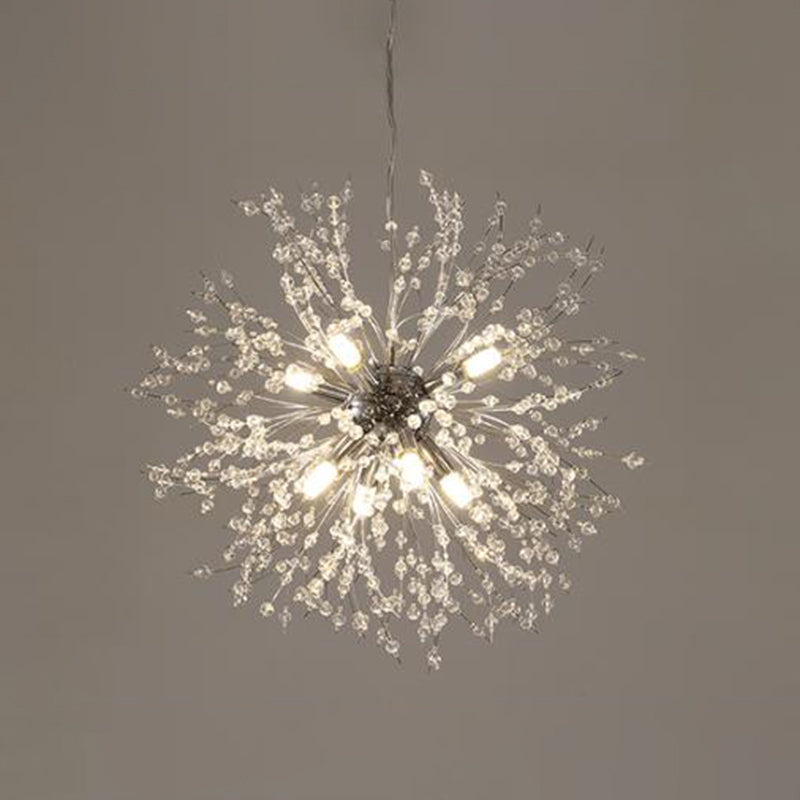 Sophie Crystal Orb Dandelion Chandelier for Living Room