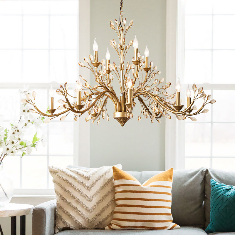 Sophie Amber Crystal Branch Chandelier