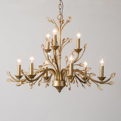 Sophie Amber Crystal Branch Chandelier