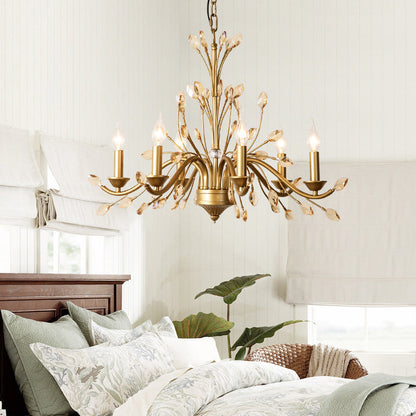 Sophie Amber Crystal Branch Chandelier