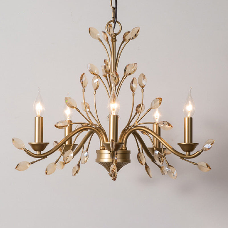 Sophie Amber Crystal Branch Chandelier