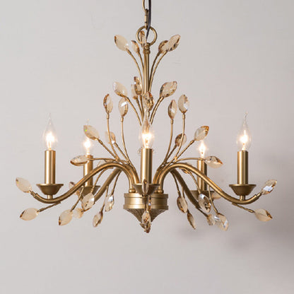 Sophie Amber Crystal Branch Chandelier