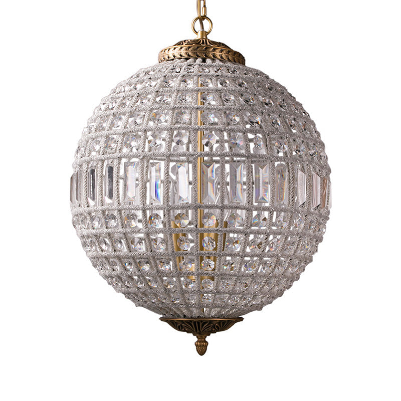 Aurélie Crystal Globe French Country Pendant Chandelier