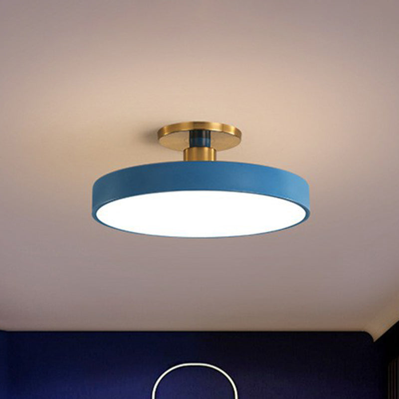 Camille Nordic Acrylic Round Semi-Flush LED Ceiling Light