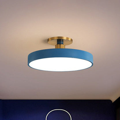 Camille Nordic Acrylic Round Semi-Flush LED Ceiling Light