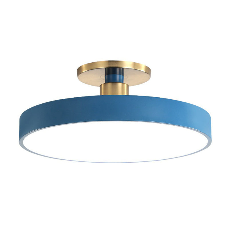 Camille Nordic Acrylic Round Semi-Flush LED Ceiling Light