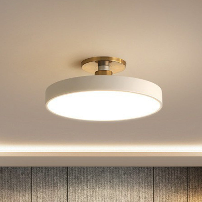 Camille Nordic Acrylic Round Semi-Flush LED Ceiling Light